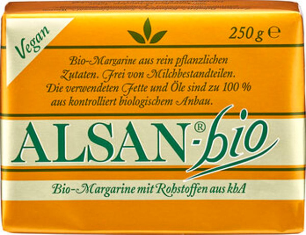 Produktfoto zu Pflanzenmargarine Alsan 250g