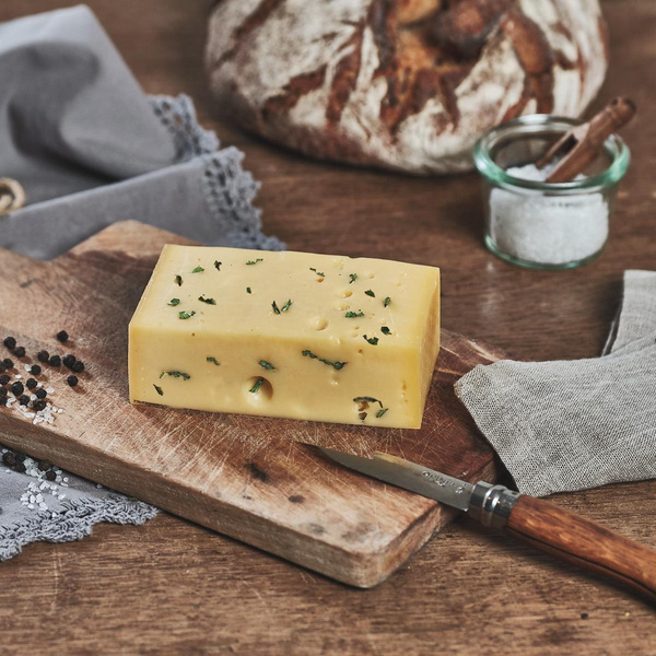 Produktfoto zu Hofkäse Bärlauch