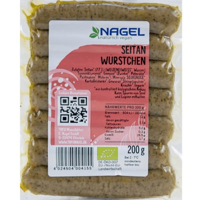 Produktfoto zu Seitan Würstchen (7 Stück) 200g