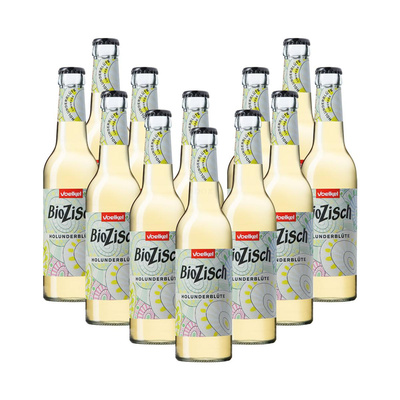 Produktfoto zu BioZisch Holunderblüte Kiste (12 x 0,33 L)