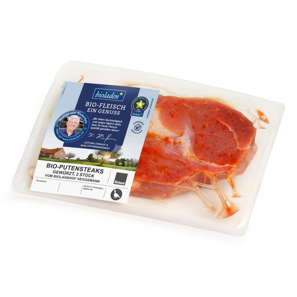 Produktfoto zu b* Putensteaks, gewürzt (2 Stück) ca.320g