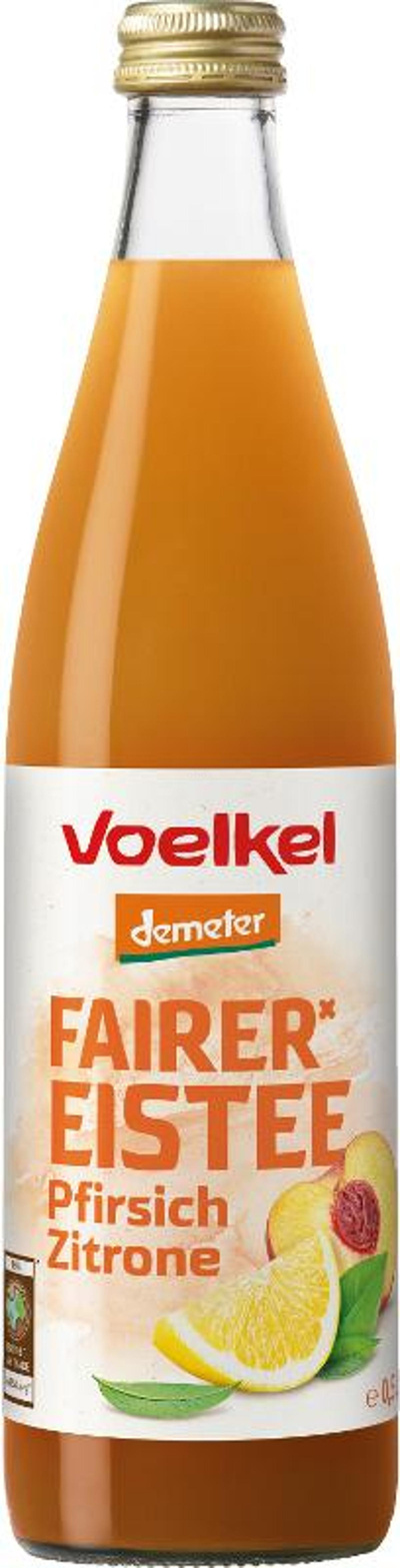 Produktfoto zu Fairer Eistee Pfirsich Zitrone (0,5l)