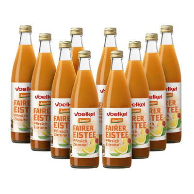 Produktfoto zu Kiste Fairer Eistee Pfirsich Zitrone (10x 0,5l)
