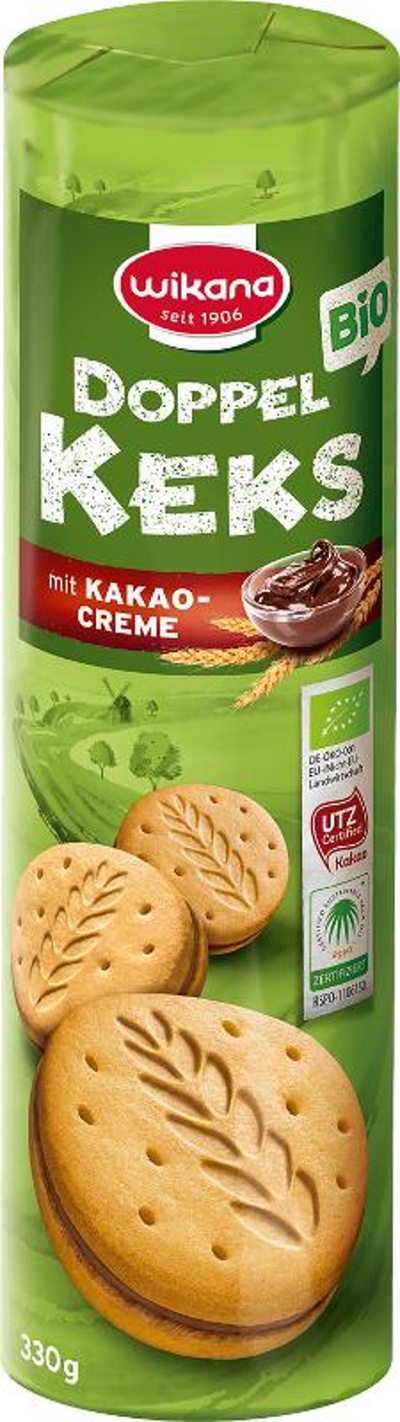 Produktfoto zu Wikana Doppelkeks mit Kakaocréme 330g