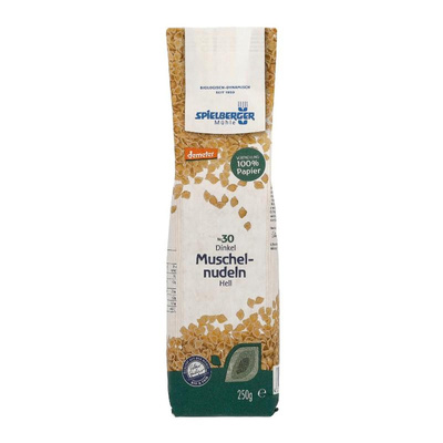 Produktfoto zu Dinkel Muschelnudeln hell 250g