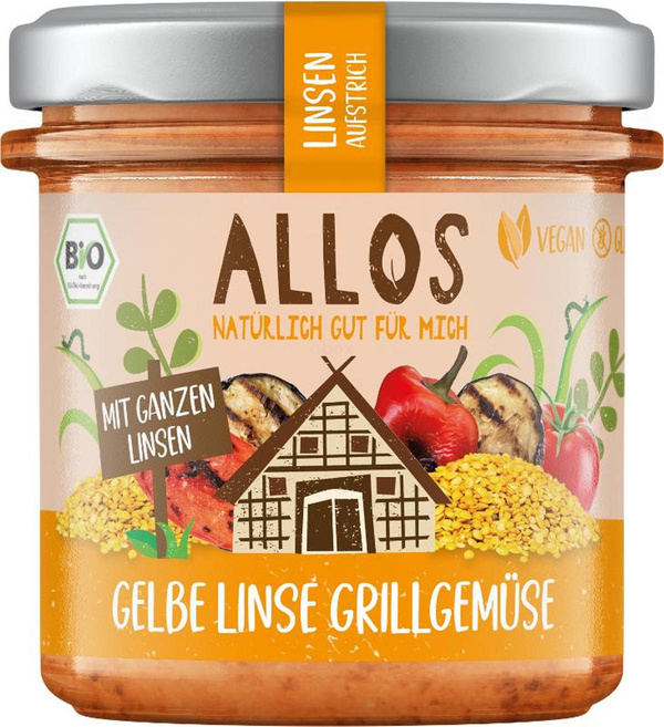 Produktfoto zu Linsen Aufstrich Gelbe Linsen Grillgemüse 140g