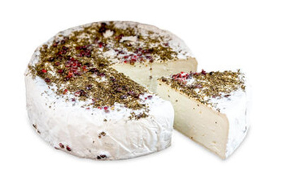 Produktfoto zu Ziegenbrie Oregano und rosa Pfeffer