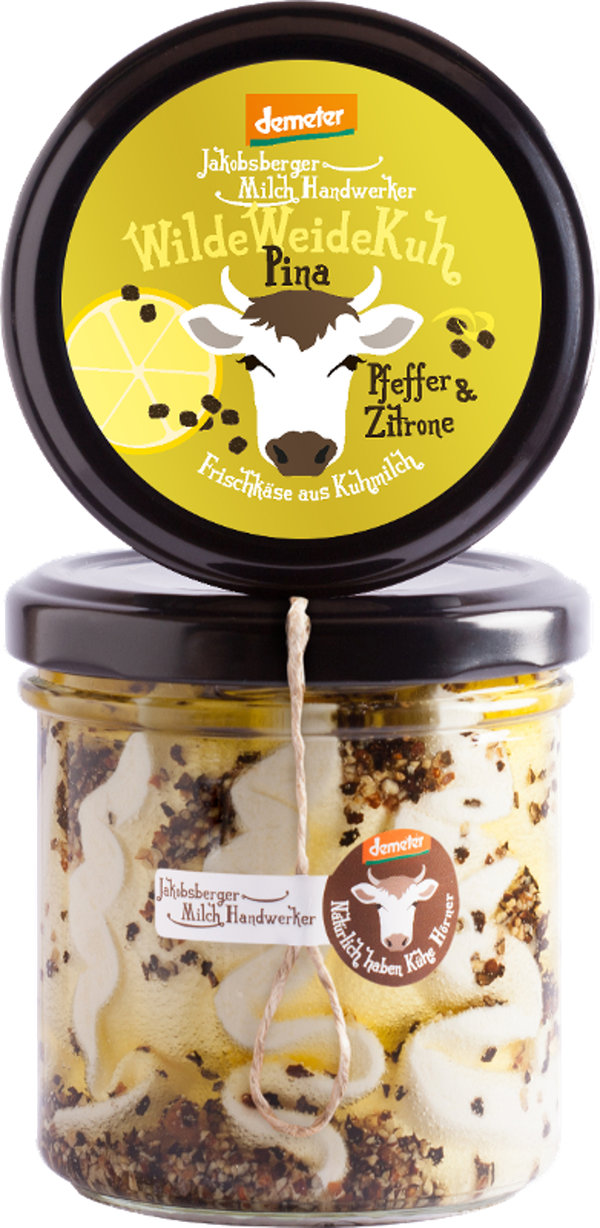 Produktfoto zu Frischkäse Wilde Weide Kuh 'Pina'