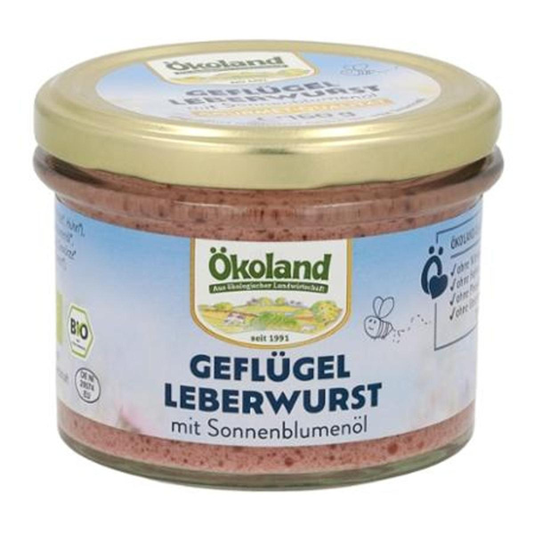 Produktfoto zu Geflüge- Leberwurst mit Sonnenblumenöl 160g