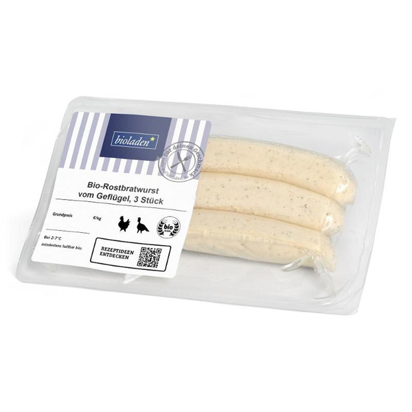 Produktfoto zu b* Rostbratwurst vom Geflügel 3 Stück 150g