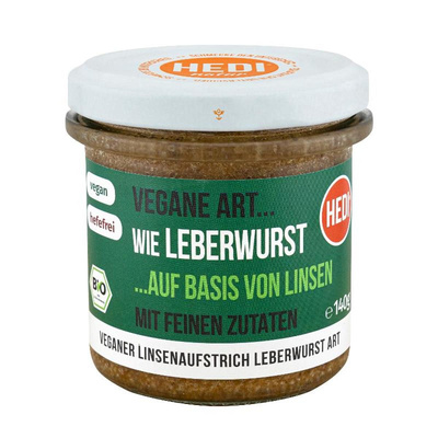 Produktfoto zu Vegane Art...Leberwurst, Brotaufstrich aus Linsen 140g