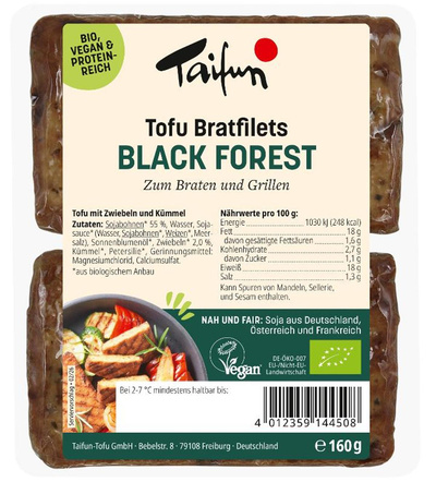Produktfoto zu Tofu Bratfilets Black Forest (vegan) 160g