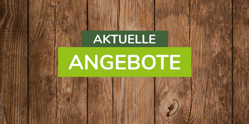 KI generiert: Holzhintergrund mit Text: "AKTUELLE ANGEBOTE".