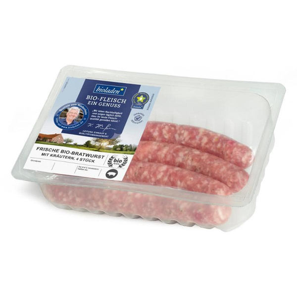 Produktfoto zu b* Frische Bratwurst mit Kräutern (4 Stück) ca. 300g