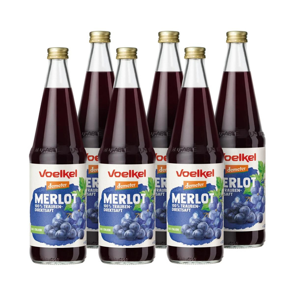 Produktfoto zu Kiste Traubensaft Merlot rot (6x 0,7l)