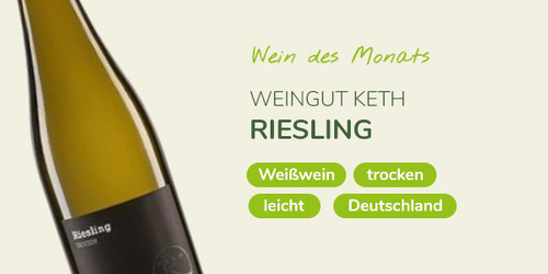 KI generiert: Werbung für "Landpartie Rosè" als Wein des Monats; ein halbtrockener Roséwein aus Deutschland, fruchtig.