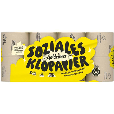 Produktfoto zu Goldeimer Klopapier 3-lagig (8 Rollen)