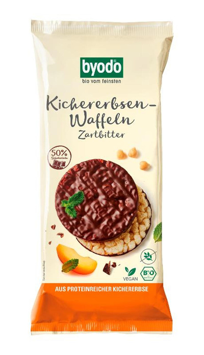 Produktfoto zu Kichererbsen-Waffeln Zartbitter 65g