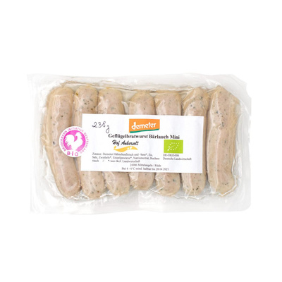 Produktfoto zu Mini-Geflügelbratwurst Bärlauch ca. 210g