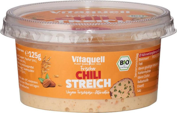 Produktfoto zu Frischer Chili Streich, Frischkäse Alternative 125g